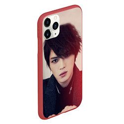 Чехол iPhone 11 Pro матовый Kim JaeJoong, цвет: 3D-красный — фото 2