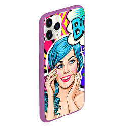Чехол iPhone 11 Pro матовый Pop art, цвет: 3D-фиолетовый — фото 2