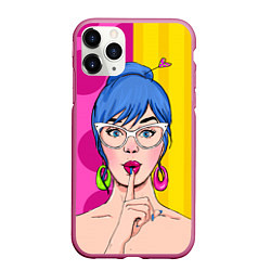 Чехол iPhone 11 Pro матовый POP ART, цвет: 3D-малиновый