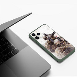 Чехол iPhone 11 Pro матовый ФСБ Альфа, цвет: 3D-темно-зеленый — фото 2