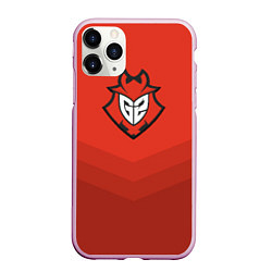 Чехол iPhone 11 Pro матовый G2 eSports Uniform, цвет: 3D-розовый