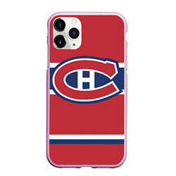 Чехол iPhone 11 Pro матовый Montreal Canadiens, цвет: 3D-розовый