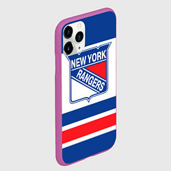 Чехол iPhone 11 Pro матовый New York Rangers, цвет: 3D-фиолетовый — фото 2