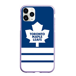 Чехол iPhone 11 Pro матовый Toronto Maple Leafs, цвет: 3D-светло-сиреневый