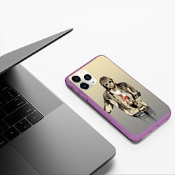 Чехол iPhone 11 Pro матовый Kurt Art, цвет: 3D-фиолетовый — фото 2