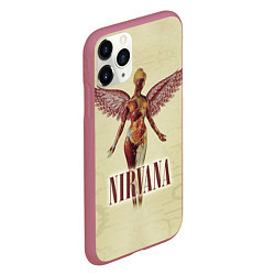 Чехол iPhone 11 Pro матовый Nirvana Angel, цвет: 3D-малиновый — фото 2