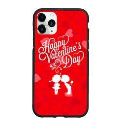Чехол iPhone 11 Pro матовый Valentines Day, цвет: 3D-черный