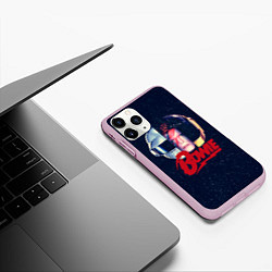 Чехол iPhone 11 Pro матовый Bowie Space, цвет: 3D-розовый — фото 2