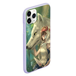 Чехол iPhone 11 Pro матовый Принцесса и волк, цвет: 3D-светло-сиреневый — фото 2
