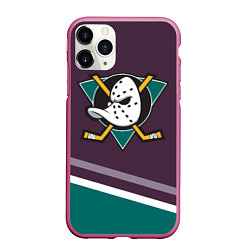 Чехол iPhone 11 Pro матовый Anaheim Ducks Selanne, цвет: 3D-малиновый