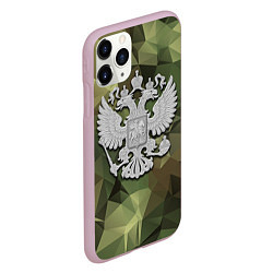 Чехол iPhone 11 Pro матовый Камуфляж и герб, цвет: 3D-розовый — фото 2