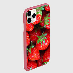 Чехол iPhone 11 Pro матовый Клубничная, цвет: 3D-малиновый — фото 2