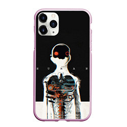 Чехол iPhone 11 Pro матовый Three Days Grace: Skeleton, цвет: 3D-розовый