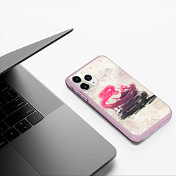 Чехол iPhone 11 Pro матовый Three Days Grace: Acid snake, цвет: 3D-розовый — фото 2