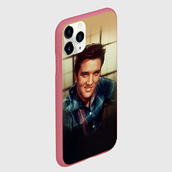 Чехол iPhone 11 Pro матовый Элвис Пресли, цвет: 3D-малиновый — фото 2