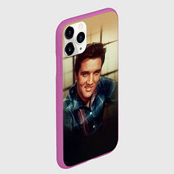Чехол iPhone 11 Pro матовый Элвис Пресли, цвет: 3D-фиолетовый — фото 2