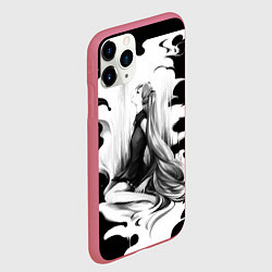 Чехол iPhone 11 Pro матовый Hatsune Miku, цвет: 3D-малиновый — фото 2