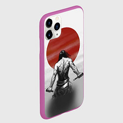 Чехол iPhone 11 Pro матовый Ярость самурая, цвет: 3D-фиолетовый — фото 2