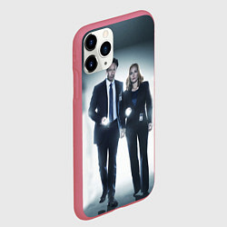 Чехол iPhone 11 Pro матовый Малдер и Скалли, цвет: 3D-малиновый — фото 2