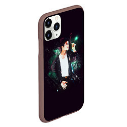 Чехол iPhone 11 Pro матовый Michael Jackson, цвет: 3D-коричневый — фото 2