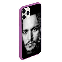 Чехол iPhone 11 Pro матовый Джонни Депп, цвет: 3D-фиолетовый — фото 2