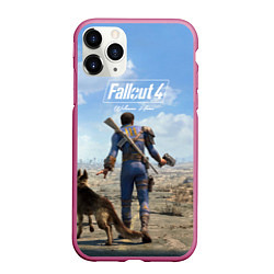 Чехол iPhone 11 Pro матовый Fallout 4: Welcome Home, цвет: 3D-малиновый
