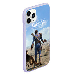 Чехол iPhone 11 Pro матовый Fallout 4: Welcome Home, цвет: 3D-светло-сиреневый — фото 2