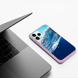 Чехол iPhone 11 Pro матовый Стихия воды, цвет: 3D-розовый — фото 2