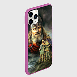 Чехол iPhone 11 Pro матовый Богатырь Руси, цвет: 3D-фиолетовый — фото 2