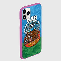 Чехол iPhone 11 Pro матовый ВДВ медведь - никто кроме нас, цвет: 3D-фиолетовый — фото 2