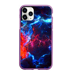 Чехол iPhone 11 Pro матовый Космос, цвет: 3D-фиолетовый