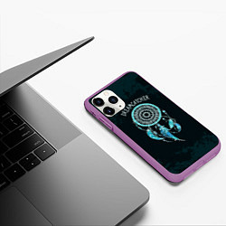 Чехол iPhone 11 Pro матовый Dreamcatcher, цвет: 3D-фиолетовый — фото 2