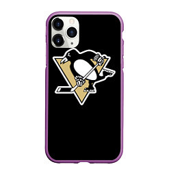 Чехол iPhone 11 Pro матовый Pittsburgh Penguins: Malkin, цвет: 3D-фиолетовый