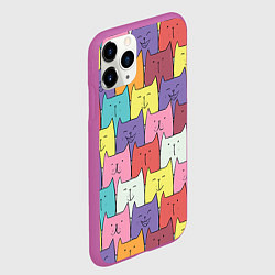 Чехол iPhone 11 Pro матовый Котики, цвет: 3D-фиолетовый — фото 2