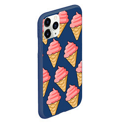 Чехол iPhone 11 Pro матовый Мороженки, цвет: 3D-тёмно-синий — фото 2