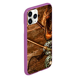 Чехол iPhone 11 Pro матовый Рыбацкий стол, цвет: 3D-фиолетовый — фото 2
