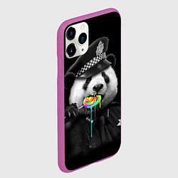 Чехол iPhone 11 Pro матовый Панда с карамелью, цвет: 3D-фиолетовый — фото 2