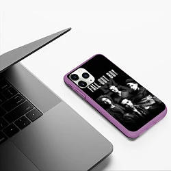 Чехол iPhone 11 Pro матовый Fall out boy band, цвет: 3D-фиолетовый — фото 2