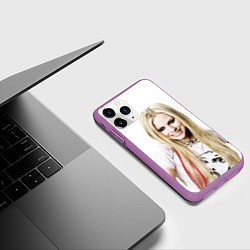 Чехол iPhone 11 Pro матовый Аврил Рамона Лавин, цвет: 3D-фиолетовый — фото 2