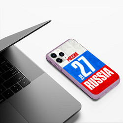Чехол iPhone 11 Pro матовый Russia: from 27, цвет: 3D-сиреневый — фото 2