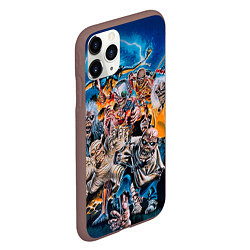 Чехол iPhone 11 Pro матовый Iron Maiden: Skeletons, цвет: 3D-коричневый — фото 2