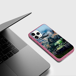 Чехол iPhone 11 Pro матовый За родину, цвет: 3D-малиновый — фото 2