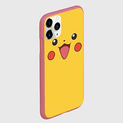 Чехол iPhone 11 Pro матовый Пикачу, цвет: 3D-малиновый — фото 2
