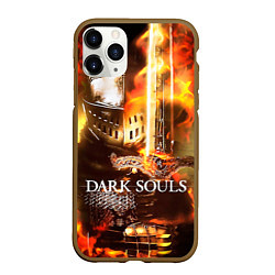Чехол iPhone 11 Pro матовый Dark Souls War, цвет: 3D-коричневый