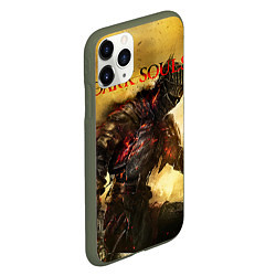 Чехол iPhone 11 Pro матовый Dark Souls: Braveheart, цвет: 3D-темно-зеленый — фото 2