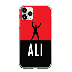 Чехол iPhone 11 Pro матовый Ali Boxing, цвет: 3D-салатовый