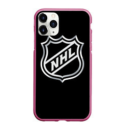 Чехол iPhone 11 Pro матовый NHL, цвет: 3D-малиновый