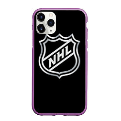 Чехол iPhone 11 Pro матовый NHL, цвет: 3D-фиолетовый