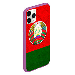 Чехол iPhone 11 Pro матовый Герб Беларуси, цвет: 3D-фиолетовый — фото 2