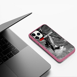 Чехол iPhone 11 Pro матовый Red maсhine, цвет: 3D-малиновый — фото 2